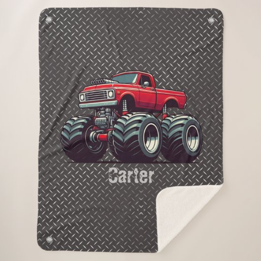 Couverture Sherpa Camion monstre rouge (Devant)