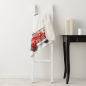 Couverture Sherpa Camion rouge d'hiver et grange Sherpa Blanket (En situation)