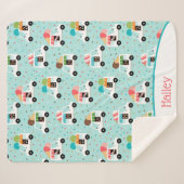 Couverture Sherpa Camions à crème glacée Saupoudrant les filles Pers (Devant (Horizontal))