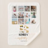 Couverture Sherpa Camions de construction Baby First Year Photo Coll (Devant)