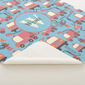 Couverture Sherpa Camions rouges Pompiers Enfants Personnalisés (3/4)