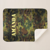 Couverture Sherpa Cammo vert (Devant (Horizontal))
