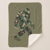 Couverture Sherpa Camo Bigfoot Sasquatch (Devant)