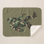 Couverture Sherpa Camo Bigfoot Sasquatch (Devant (Horizontal))