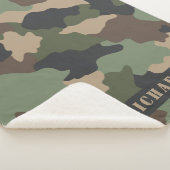 Couverture Sherpa Camo Camouflage militaire Kaki vert Tan Monogramme (3/4)