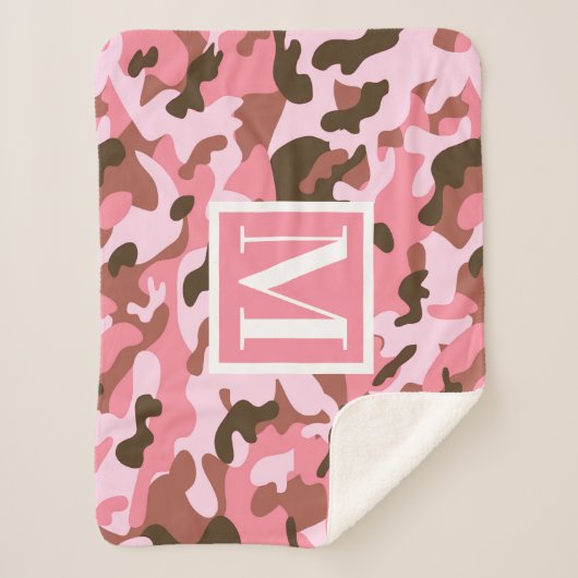 Couverture Sherpa Camo rose (Devant)