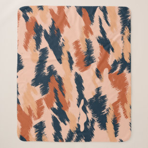 Couverture Sherpa Camouflage Abstrait : Papier peint Vintage sans co