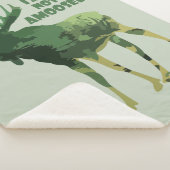 Couverture Sherpa Camouflage amusant non amusé Animaux d'orignaux Fa (3/4)