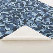Couverture Sherpa Camouflage bleu (3/4)