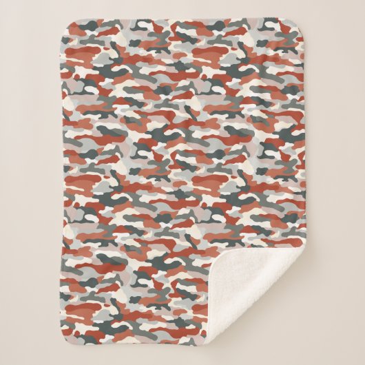 Couverture Sherpa Camouflage d'automne (Devant)