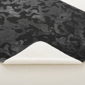 Couverture Sherpa Camouflage moderne Camo-noir et gris foncé (3/4)