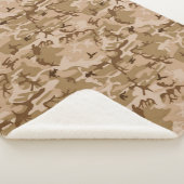 Couverture Sherpa Camouflage Motif, Tan du désert et Brown (3/4)