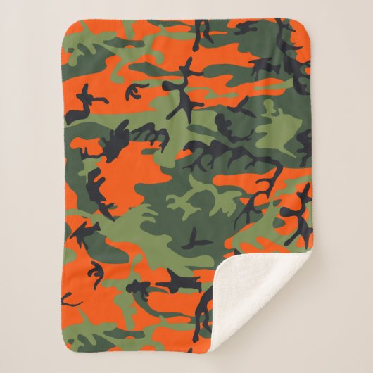 Couverture Sherpa Camouflage orange et vert, Militaire, Armée (Devant)