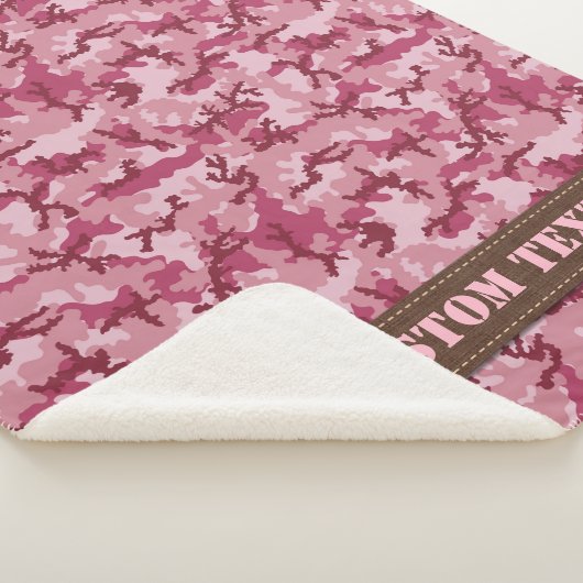 Couverture Sherpa Camouflage rose (3/4)
