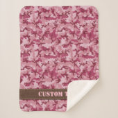 Couverture Sherpa Camouflage rose (Devant)