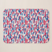 Couverture Sherpa Camouflage rouge blanc et bleu (Devant (Horizontal))
