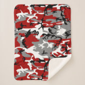 Couverture Sherpa Camouflage rouge et gris, Militaire, Armée (Devant)