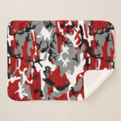 Couverture Sherpa Camouflage rouge et gris, Militaire, Armée (Devant (Horizontal))