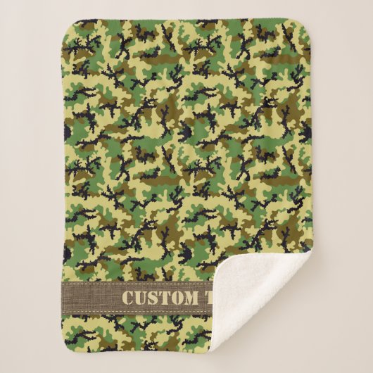 Couverture Sherpa Camouflage Woodland (Devant)