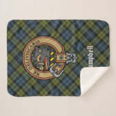 Couverture Sherpa Campbell Crest sur Tartan (Devant (Horizontal))