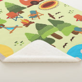 Couverture Sherpa Camping - caravane, chaises de camping, cheminée (3/4)