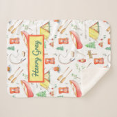 Couverture Sherpa Camping Outdoor Adventure Watercolor (Devant (Horizontal))