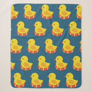 Couverture Sherpa canard en caoutchouc jaune sans soudure motif. Vin
