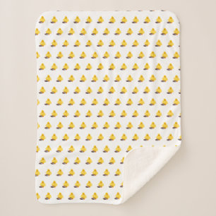 Couverture Sherpa Canard jaune mignon