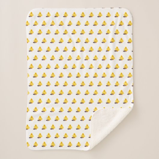 Couverture Sherpa Canard jaune mignon (Devant)