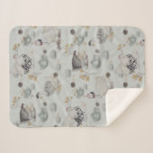 Couverture Sherpa Canards de Haute Couture et poulets bébé (Devant (Horizontal))