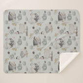 Couverture Sherpa Canards de Haute Couture et poulets bébé (Devant (Horizontal))