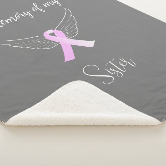 Couverture Sherpa Cancer du sein en mémoire de Sherpa Blanket (3/4)