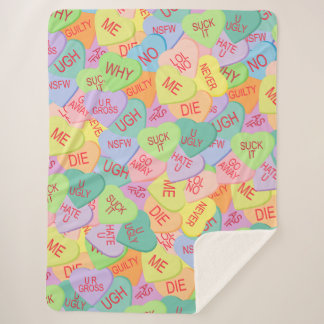 Couverture Sherpa Candy Hearts Motif - SFW