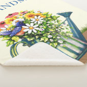 Couverture Sherpa Canette d'eau avec Fleurs sauvages (3/4)