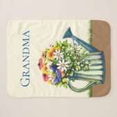 Couverture Sherpa Canette d'eau avec Fleurs sauvages (Devant (Horizontal))