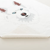 Couverture Sherpa Canine Husky Sibérienne Blanche - Chien Blanche (3/4)