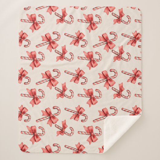 Couverture Sherpa Canneberges de Noël (Devant)