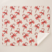 Couverture Sherpa Canneberges de Noël (Devant (Horizontal))