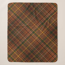 Canopée d'automne marron, rouge rouille et carreau