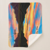 Couverture Sherpa Canot Sur Sunset Lake Jeter Blanket (Devant)