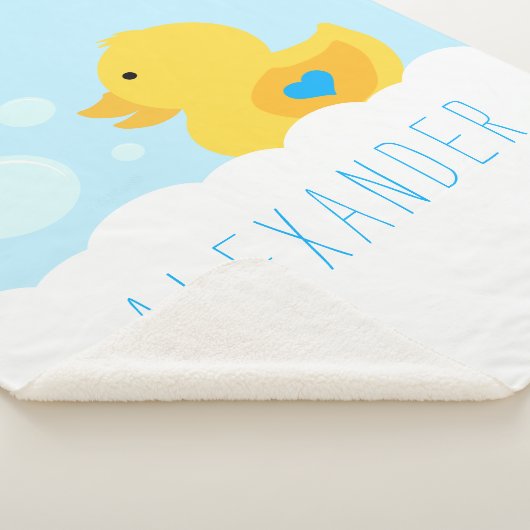 Couverture Sherpa Caoutchouc En Caoutchouc Avec Coeur Bleu (3/4)