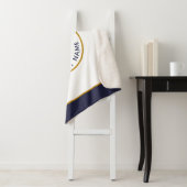 Couverture Sherpa Capitaine Votre Nom Ancre Bleue Blanche Sherpa Bla (En situation)