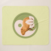 Couverture Sherpa Capybara Zen Yin Yang Nature Paisible (Devant (Horizontal))