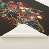 Couverture Sherpa Caractère Adam noir Diamètre Burst Graphic (3/4)