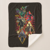 Couverture Sherpa Caractère Adam noir Diamètre Burst Graphic (Devant)