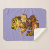 Couverture Sherpa Caractère de grenouille créatrice de royaume (Devant (Horizontal))