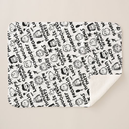 Couverture Sherpa Caractères arachide Motif Graffiti (Devant (Horizontal))