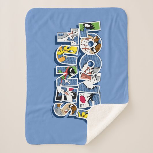 Couverture Sherpa Caractères LOONEY TUNES™ en lettres (Devant)