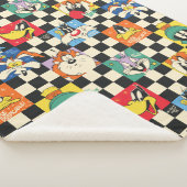 Couverture Sherpa Caractères LOONEY TUNES™ sur Checker noir et blanc (3/4)