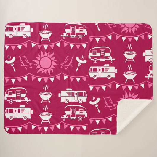 Couverture Sherpa Caravan Camping Maison Décor (Devant (Horizontal))